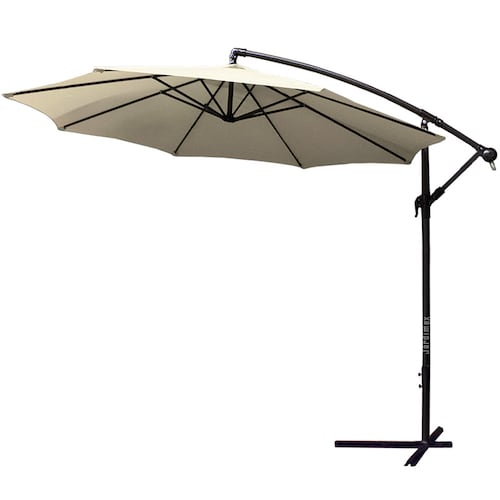 Sombrilla Jardin 3 mts Diametro Sol Playa Lateral  Exterior Beige