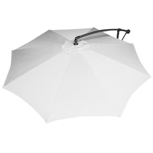 Sombrilla Lateral 3m Diametro Jardin Sol Exterior Blanco
