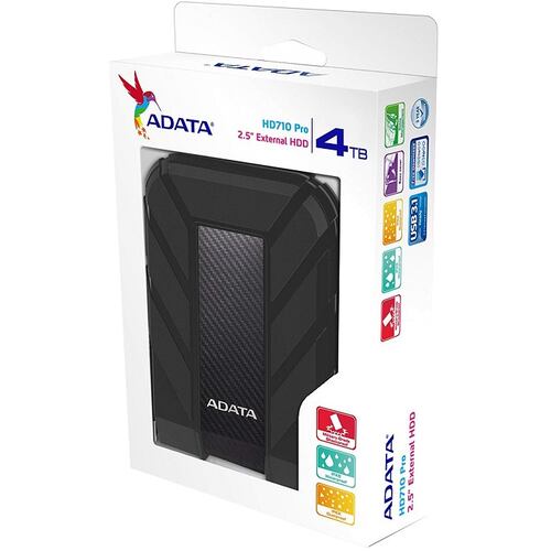 Disco Duro Externo Adata HD710 PRO 4 TB USB 3.0 Negro AHD710P-4TU31-CBK