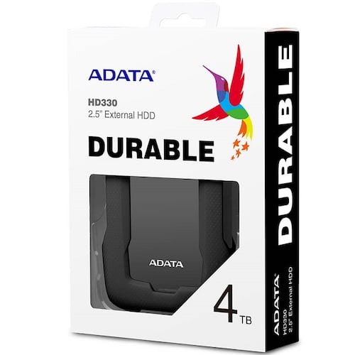 Disco Duro Externo Adata HD330 4TB USB 3.0 Negro AHD330-4TU31-CBK.