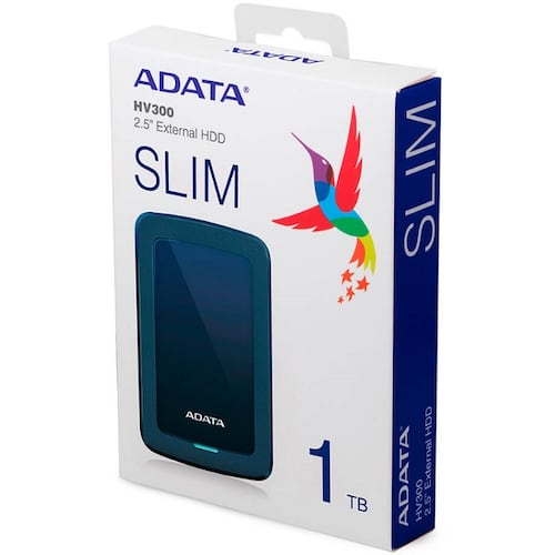 Disco Duro Externo Adata HV300 1 TB Azul USB 3.0 AHV300-1TU31-CBL