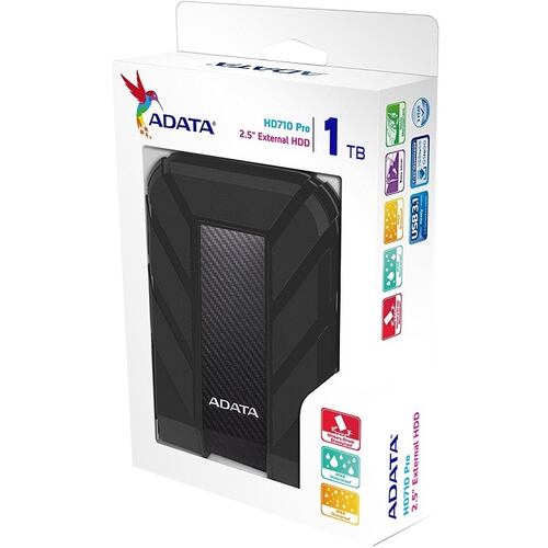 Disco Duro Externo Adata HD710 PRO 1 TB Negro USB 3.0 AHD710P-1TU31-CBK.