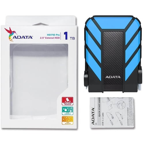 Disco Duro Externo Adata HD710 PRO 1 TB Azul USB 3.0 AHD710P-1TU31-CBL.