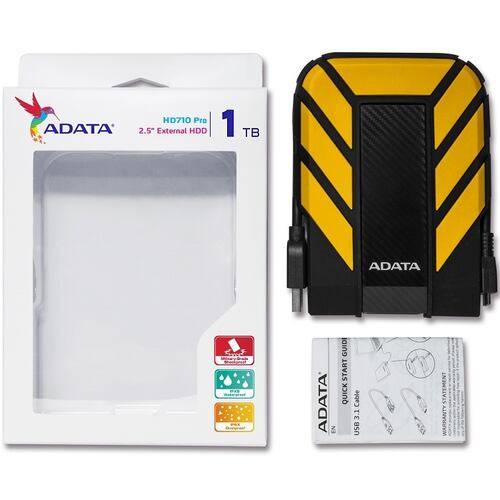 Disco Duro Externo Adata HD710 PRO 1 TB Amarillo USB 3.0 AHD710P-1TU31-CYL.