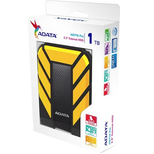 Disco Duro Externo Adata HD710 PRO 1 TB Amarillo USB 3.0 AHD710P-1TU31-CYL.