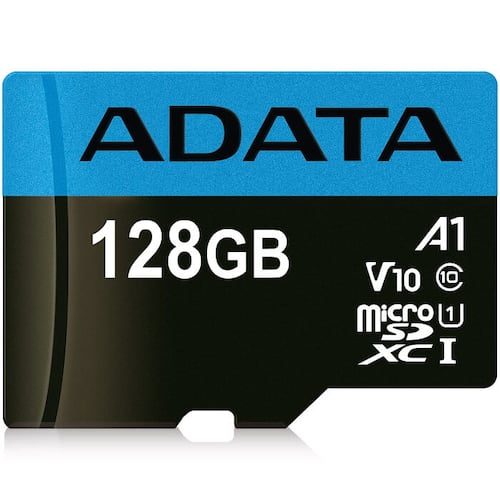 Memoria MicroSD 128 GB Adata SDXC Con Adaptador Clase 10 A1 AUSDX128GUICL10A1-RA1.