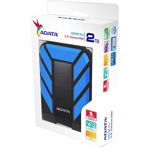 Disco Duro Externo Adata HD710 PRO 2 TB USB 3.0 Azul AHD710P-2TU31-CBL