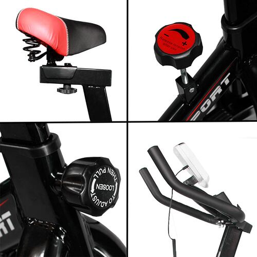 Bicicleta Spinning 7kg Fija Cardio Ejercicio Gym Centurfit