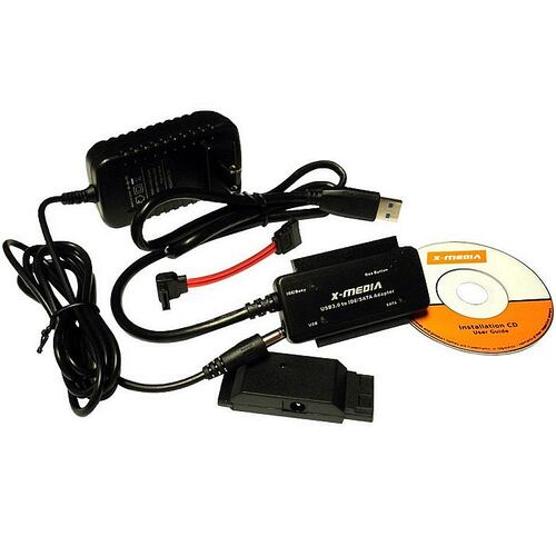 Cable Adaptador USB 3.0 A IDE Y SATA 2.5" Y 3.5" X-Media XM-UB3235S.