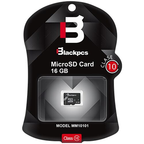Memoria MicroSD 16GB Blackpcs SDHC Clase 10 MM10101-16