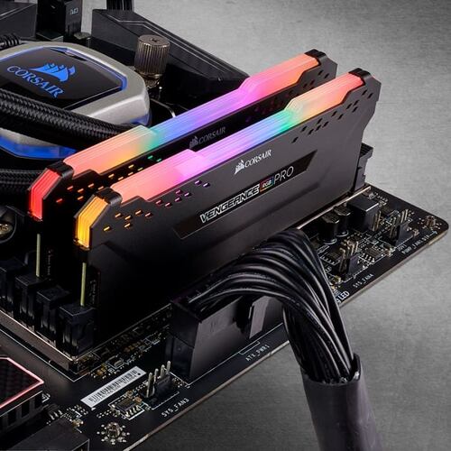 Memorias Ram DDR4 Corsair Vengeance RGB PRO 3000MHz 16GB PC4-24000 Kit 2x8 Negras CMW16GX4M2C3000C15