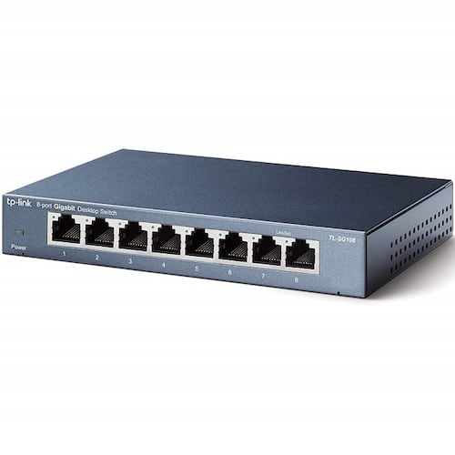 Switch 8 Puertos Tp-Link TL-SG108 Gigabit 10/100/1000 Mbps