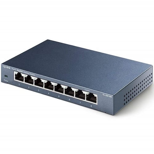 Switch 8 Puertos Tp-Link TL-SG108 Gigabit 10/100/1000 Mbps