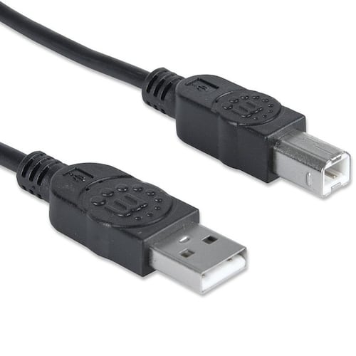 Cable USB 2.0 Impresora Manhattan A-B 3 Metros 333382.