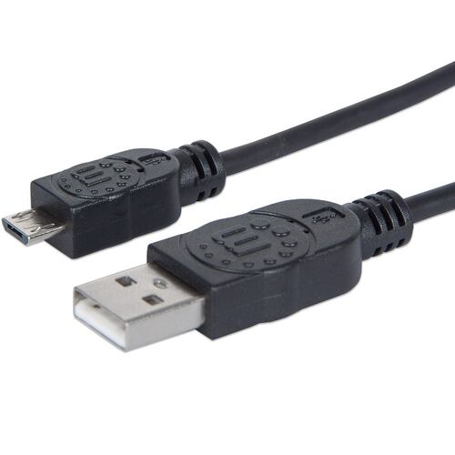 Cable USB a Micro USB-B Manhattan Alta Velocidad 1.8Metros 307178.