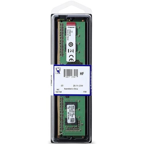 Memoria Ram DDR4 Kingston 2666MHz 4GB PC4-21300 KVR26N19S6/4