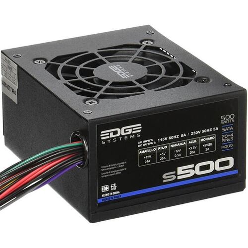 Fuente De Poder Acteck S500 Slim Edge Systems 500W ES-05002.