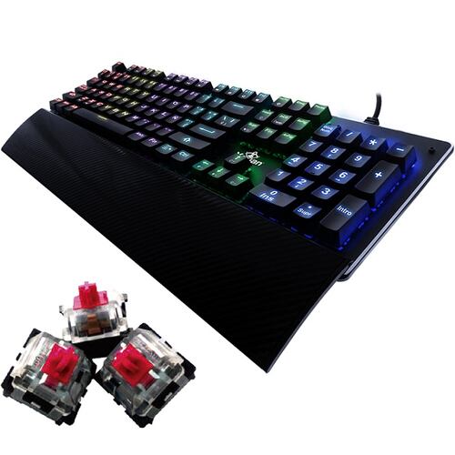 Teclado YeYian Flare Serie 2000 Mecanico Switch Rojo RGB YAT1803