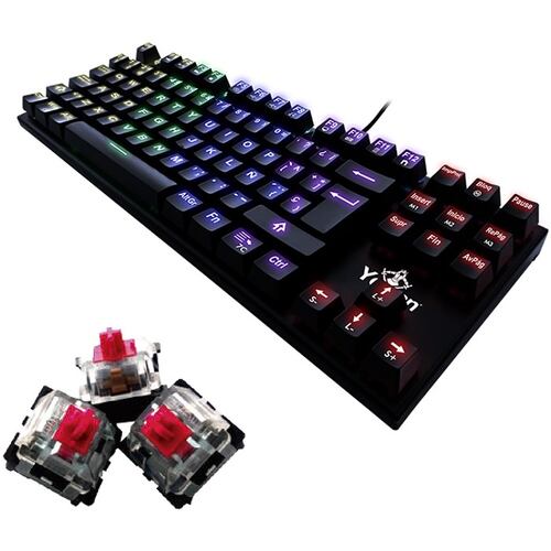 Teclado YeYian Spark Serie 2000 Mecanico Switch Rojo RGB YAT1806