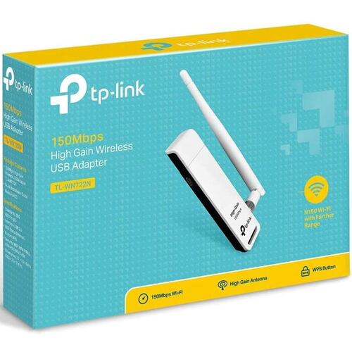 Adaptador De Red Inalambrica USB Tp-Link TL-WN722N Alta Ganancia