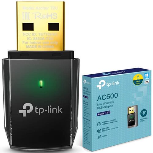 Adaptador Inalambrico USB Tp-Link Archer T2U Banda Dual AC600