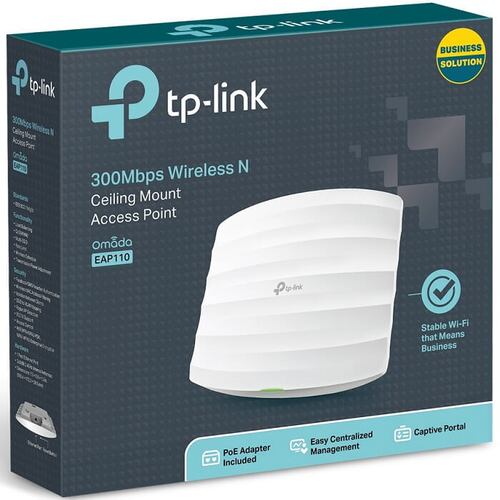 Access Point Tp-Link EAP110 Omada 2.4GHz 300Mbps Montaje En Techo.