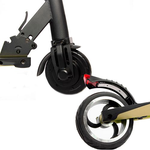 Scooter Electrico Plegable 23 km  3 Velocidades Luz Led Patin Dorado Centurfit