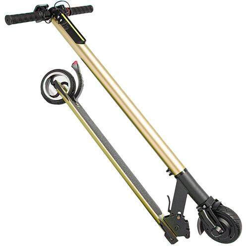 Scooter Electrico Plegable 23 km  3 Velocidades Luz Led Patin Dorado Centurfit