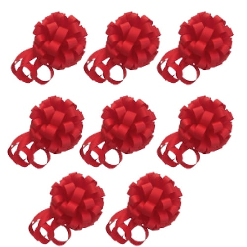  MOÑOS VIKY PARRA ROJOS, de 10 cm de diámetro, CAJA CON 8 PZAS