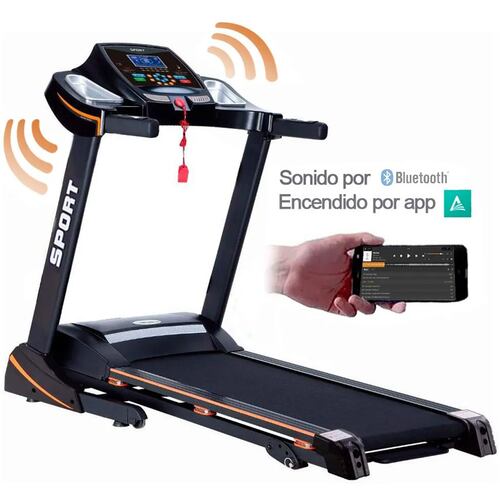 Caminadora Electrica 2.5 Hp Bluetooth Profesional 12 Programas Inclinacion Manual Plegable Pantalla Lcd  Centurfit