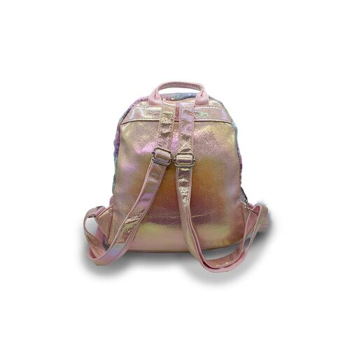 Mochila De Lentejuelas Con Diseño De Cola De Sirena Tornasol Rosa
