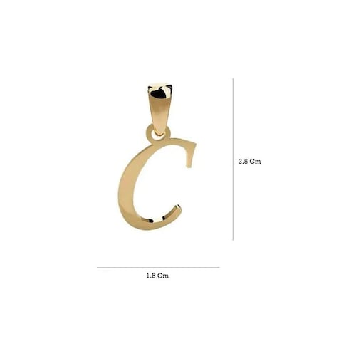 Dije Inicial Letra C Oro 14 K + Obsequio