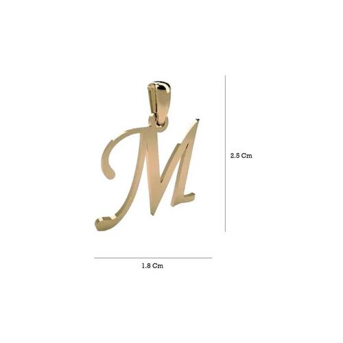 Dije Inicial Letra M Oro 14 K + Obsequio