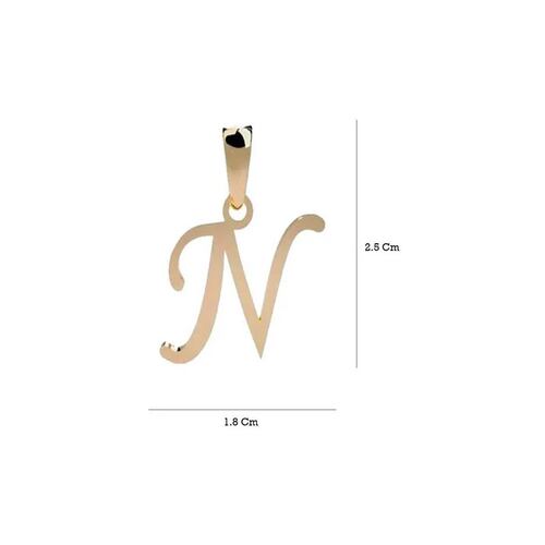 Dije Inicial Letra N Oro 14 K + Obsequio