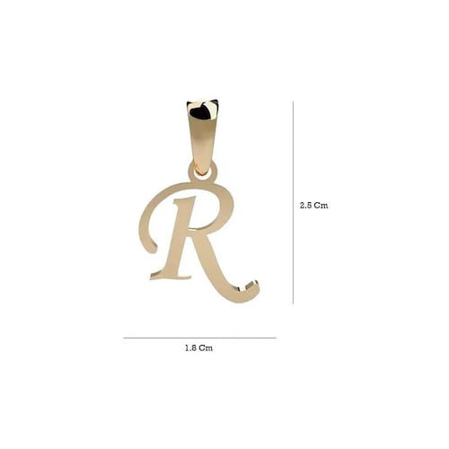 Dije Inicial Letra R Oro 14 K + Obsequio