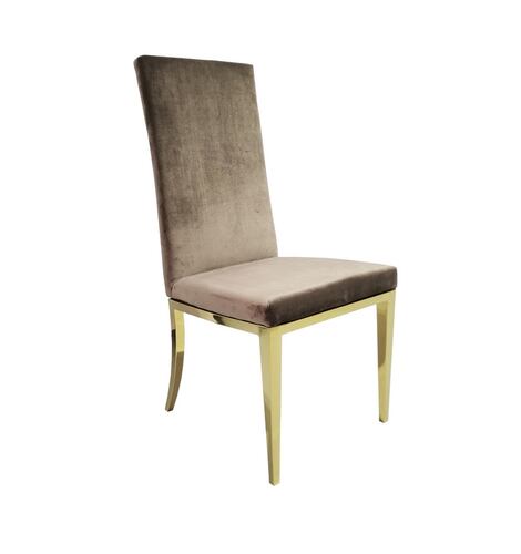 Silla de Comedor Lena Greyge y Oro - Kessa.