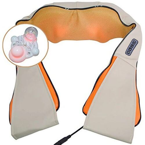 Masajeador Cuello Hombros  Contol de Calor 16 Rodillos  3 Niveles Relaja Espalda Cintura Pies