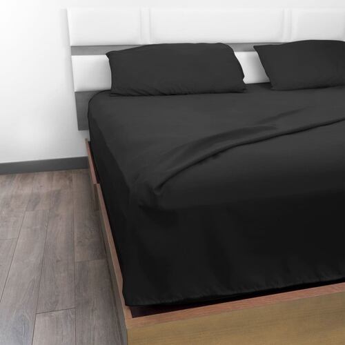 Juego de Sábanas Microfibra Luxury 1500 -Queen Size -Negro