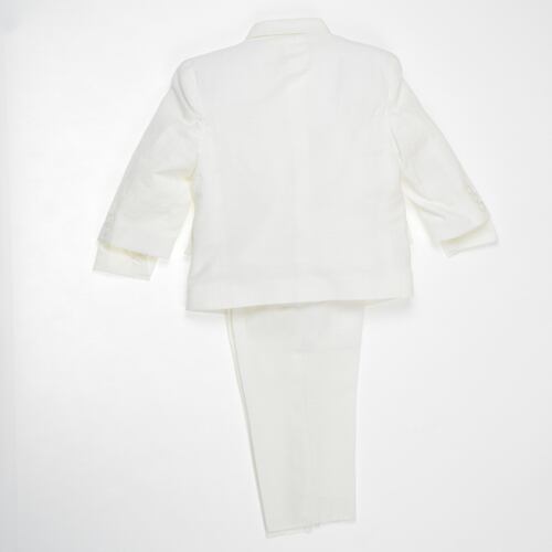Traje de Lino Para Niño color Hueso.