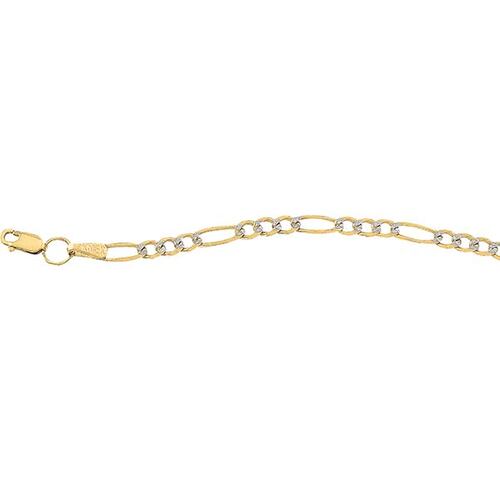 Esclava Dama Tejido 3x1 De 18 Cm Oro 10 K