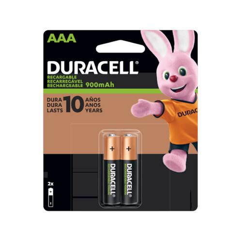 Pila Recargable AAA Duracell 900 Mah Con 2 Piezas