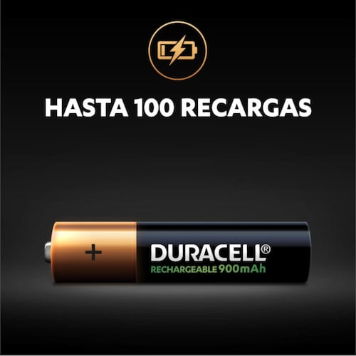 Pila Recargable AAA Duracell 900 Mah Con 2 Piezas