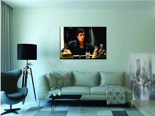 Cuadro Canvas Scarface Tony Montana, cara cortada.