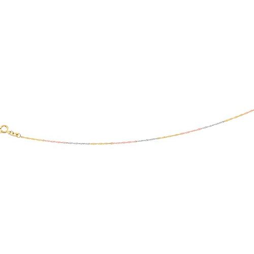 Cadena Singapur 3 Colores 45 Cm 10 K