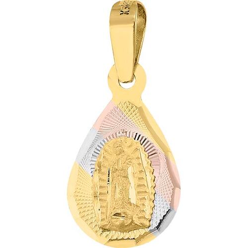 Medalla Virgen De Guadalupe Oro Florentino 14 K 