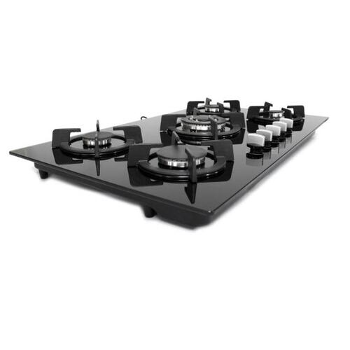 Campana extractora de 90 cm de cristal curvo y parrilla empotrable para gas SUPRA combo RIETI 
