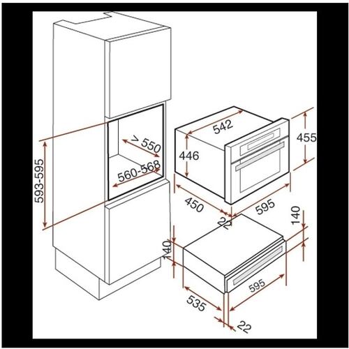 Cajón Caliente Empotrable  Teka CP 15 GS 60 Cm (24 pulgadas)