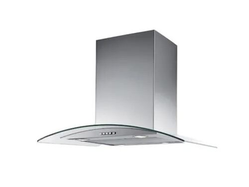 Campana Cocina Isla IHD Isola Milan 60 Cm Acero Inox Y Cristal Curvo