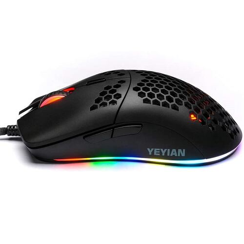Mouse YeYian Links 3000 RGB Alambrico USB 7200DPI Negro YMG-24310