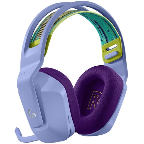 Diadema Logitech G733 LIGHTSPEED RGB Gaming Headset USB Wireless Inalambricos Lila 981-000889